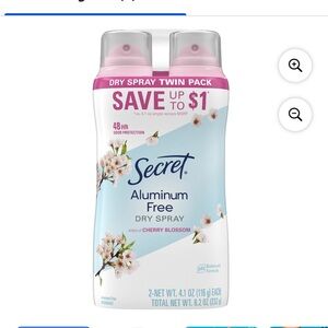 Aluminum Free Dry Spray Twin Pack - Cherry Blossom